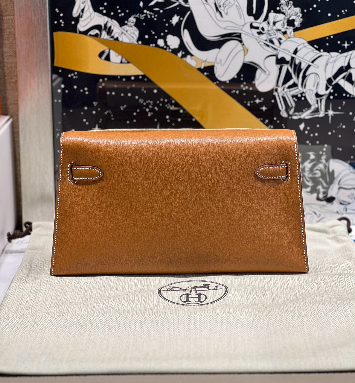Hermes Kelly Elan bag Sellier Gold Chevre chamkila goatskin Gold hardware