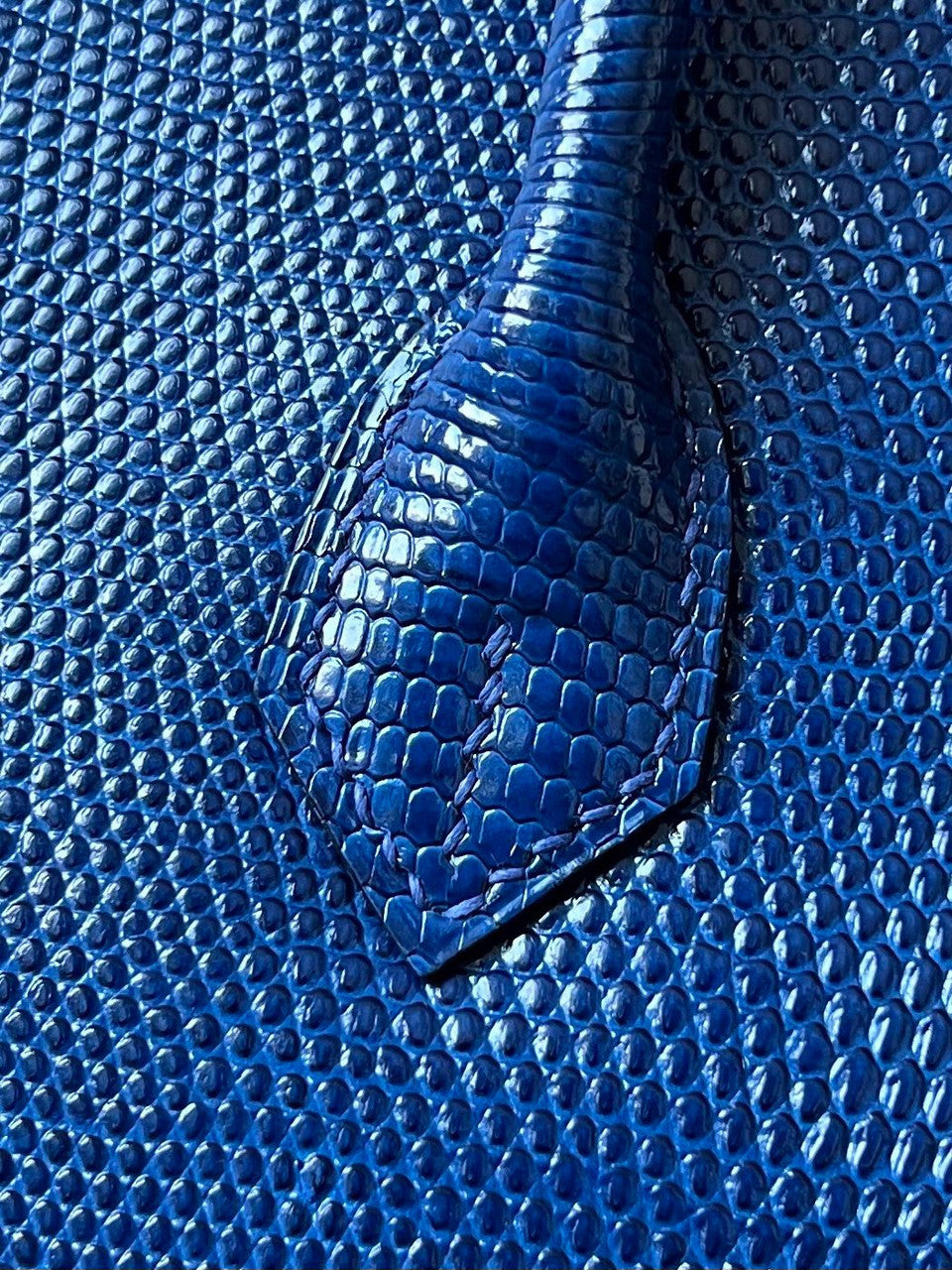 Hermes Bleu saphir Lizard Birkin Bag 25cm Gold Hardware