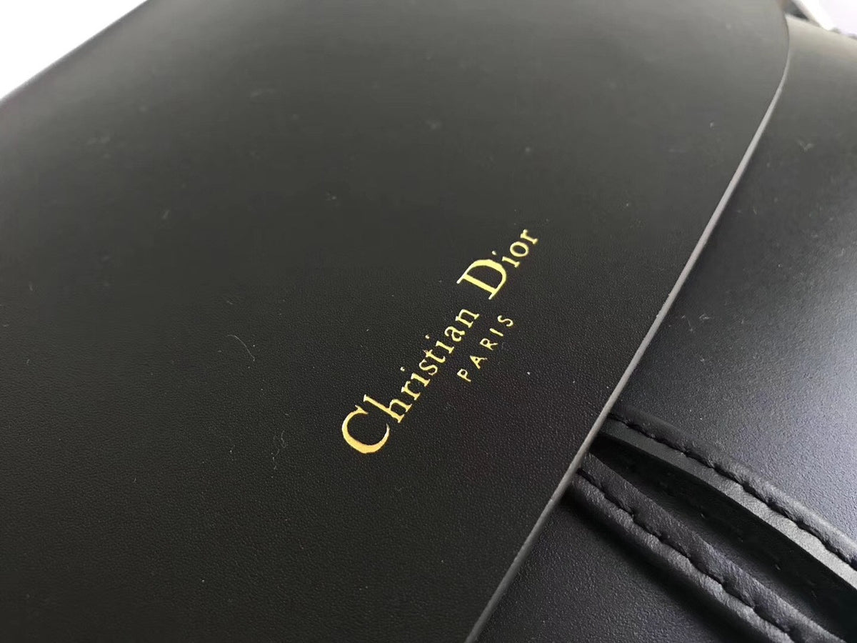 Christian Dior DIORODEO CALFSKIN FLAP BAG Black