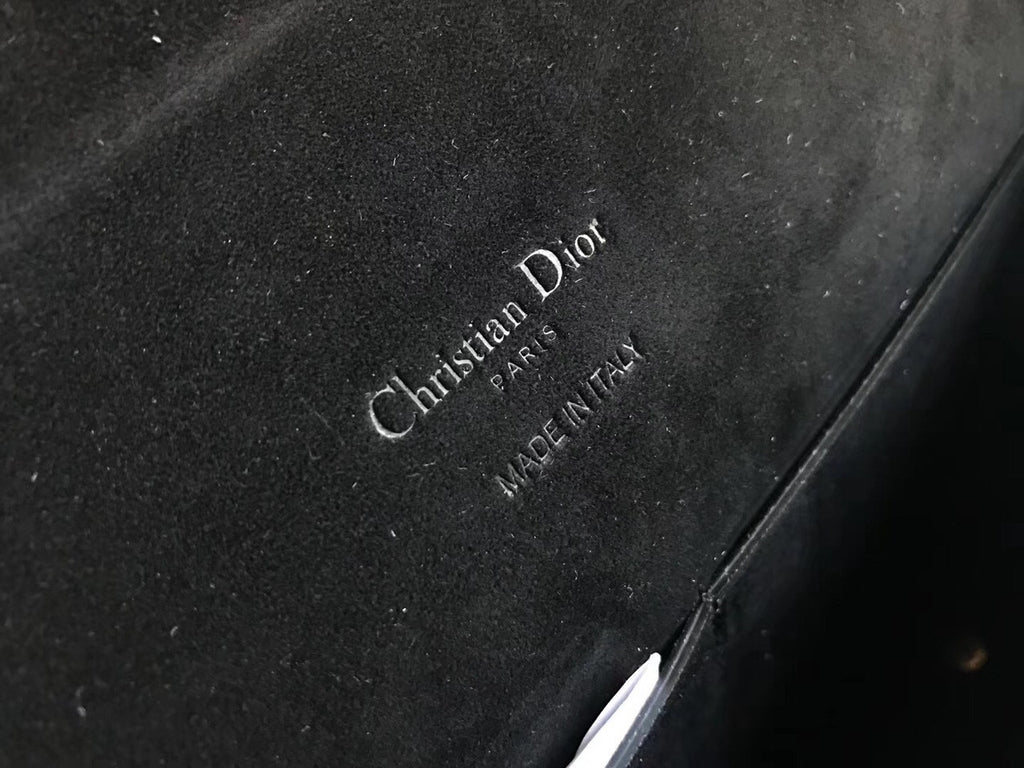 Christian Dior DIORODEO CALFSKIN FLAP BAG Black