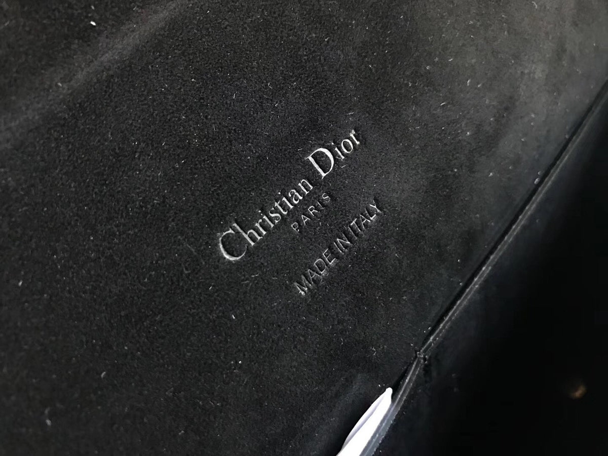 Christian Dior DIORODEO CALFSKIN FLAP BAG Black