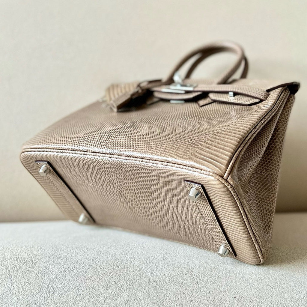 Hermes Chai Lizard Birkin Bag 25cm Palladium Hardware