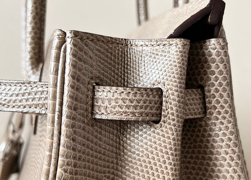 Hermes Chai Lizard Birkin Bag 25cm Palladium Hardware