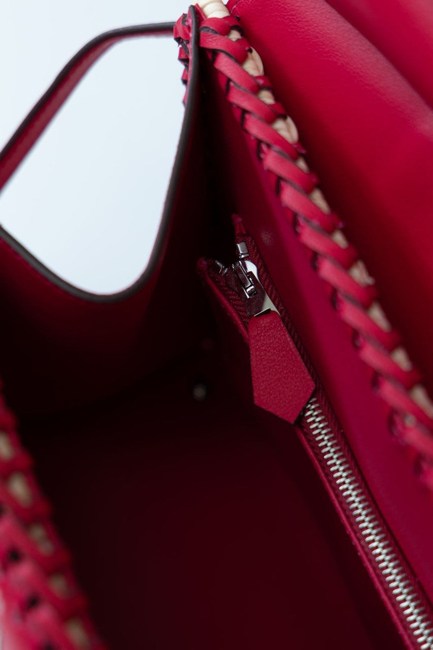 [Exclisuve] Hermes Limited Edition Picnic Birkin 25 Sellier Wicker and Rose Barenia leather  SS 2021