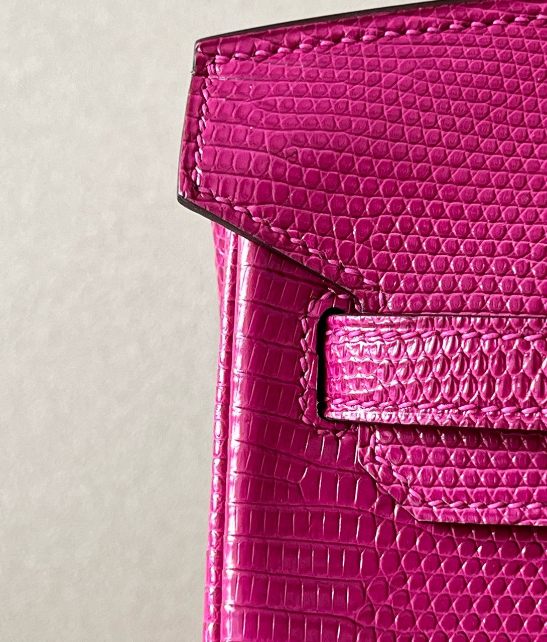 Hermes Rose Scheherazade Birkin Bag 25cm Lizard Palladium Hardware