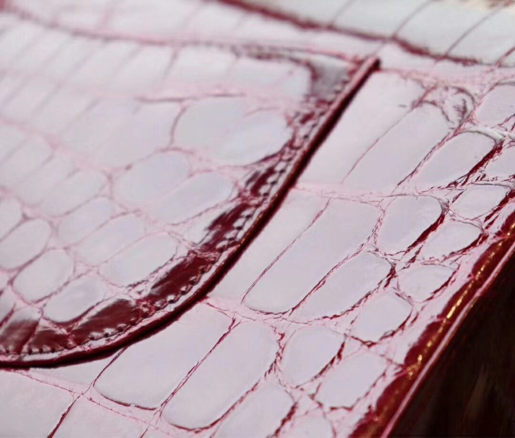 Chanel Red  Shinny Alligator Mini Flap Bag