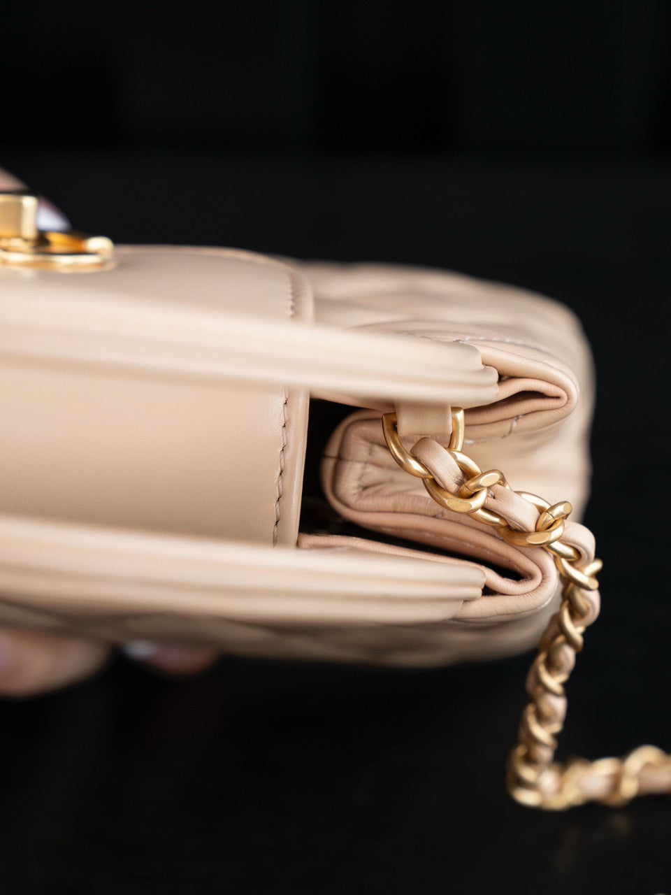 Chanel Kelly Mini Shopping Bag  Apricot Chanel