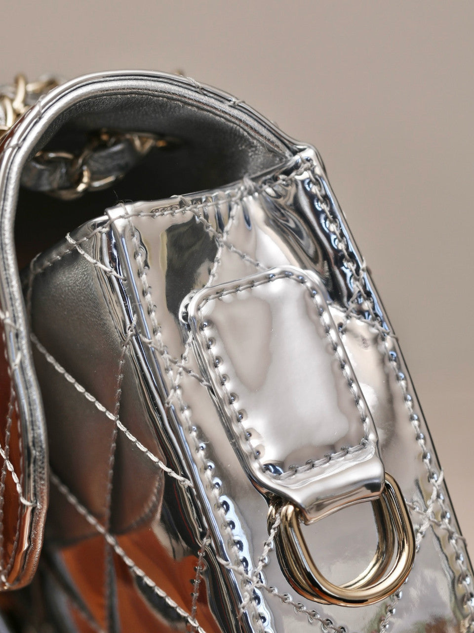 CHANEL BACKPACK & STAR COIN PURSE SILVER
