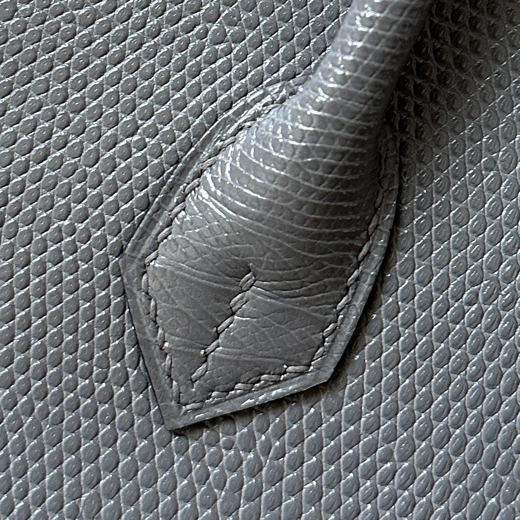 Hermes Grey Lizard Birkin Bag 25cm Palladium Hardware