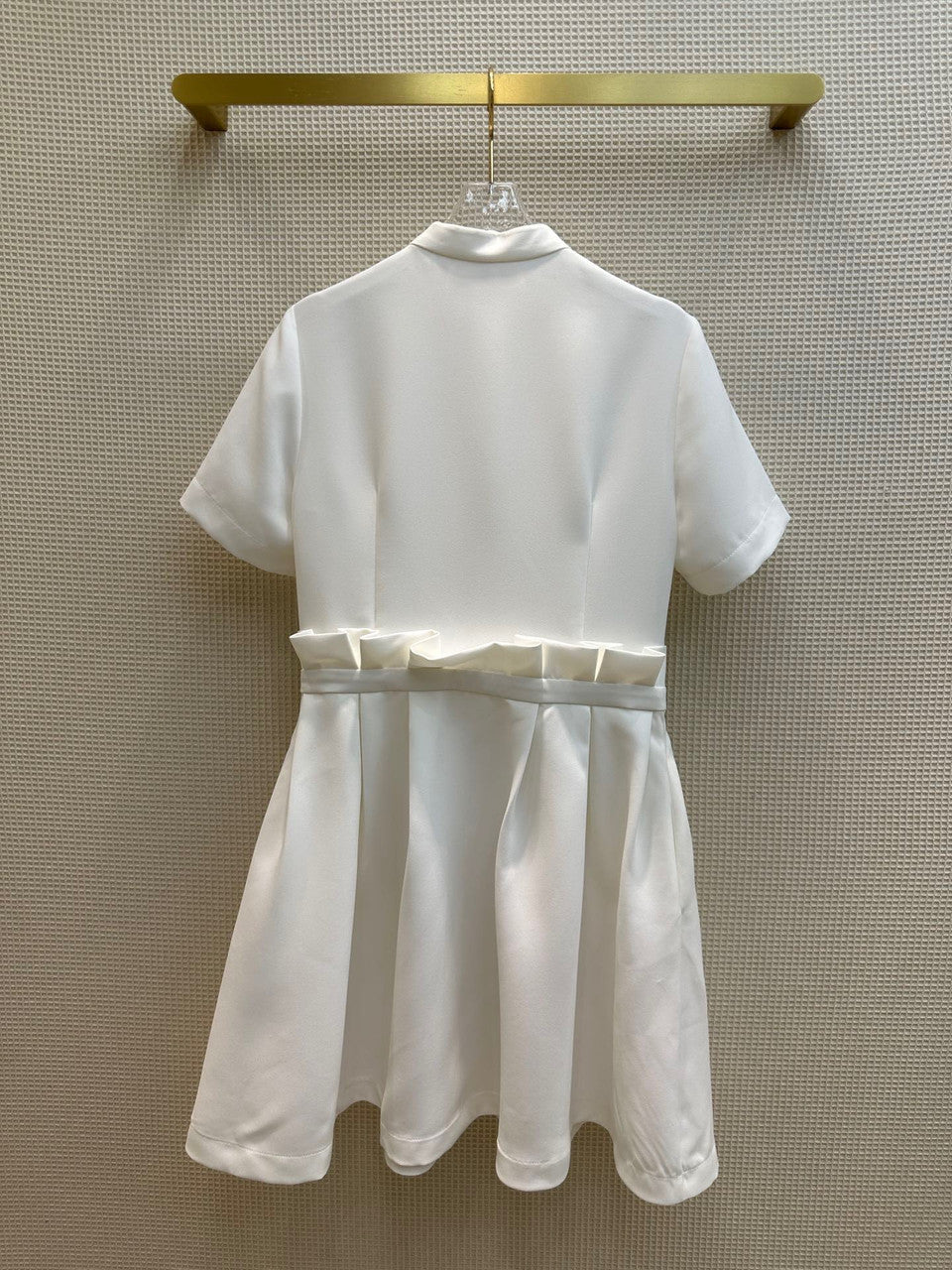 Christian Dior SHORT FLARED DRESS White Wool and Silk