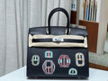 Hermès Limited Edition Birkin 25 Bouclerie Moderne Noir / Black Chevre Palladium Hardware