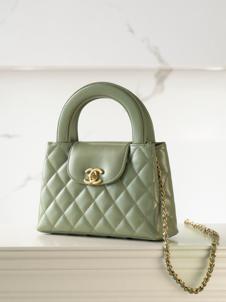 Chanel Kelly Mini Shopping Bag  Avocado Chanel
