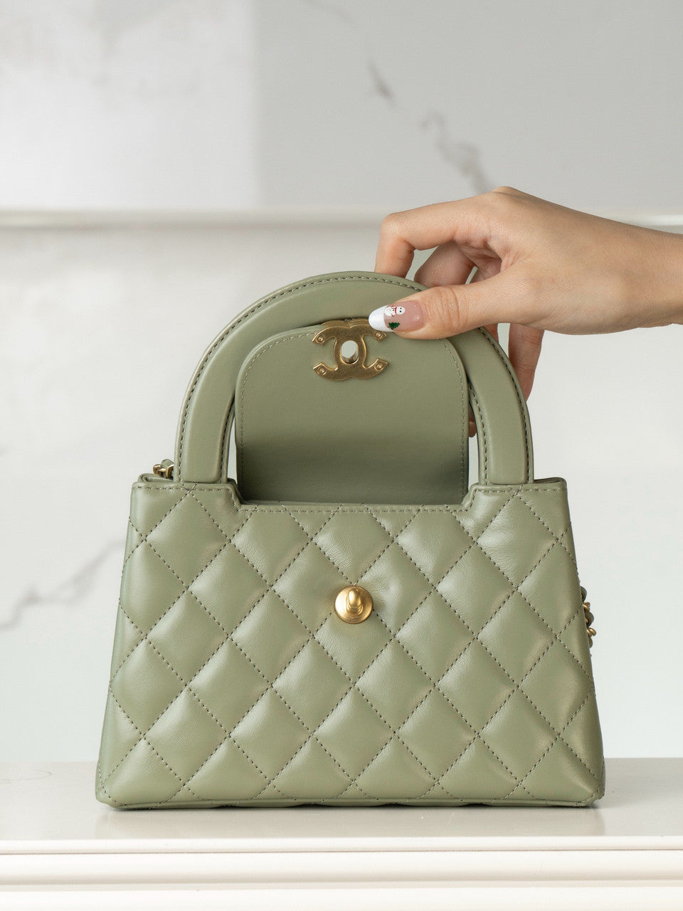 Chanel Kelly Mini Shopping Bag  Avocado Chanel