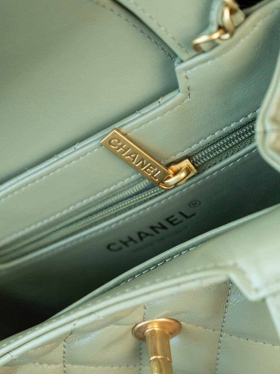 Chanel Kelly Mini Shopping Bag  Avocado Chanel
