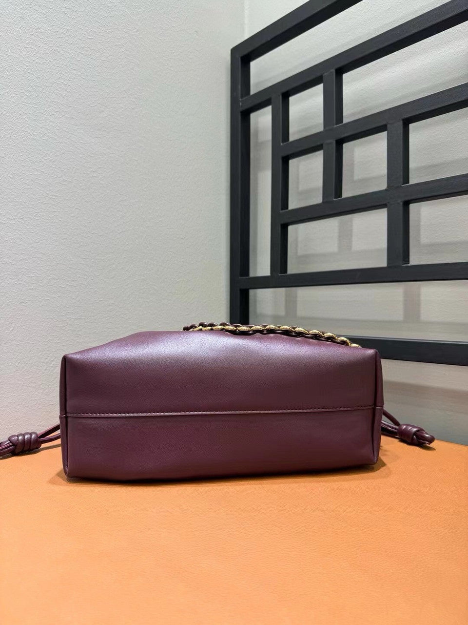 Loewe Flamenco Purse bag in mellow nappa lambskin Dark Burgundy