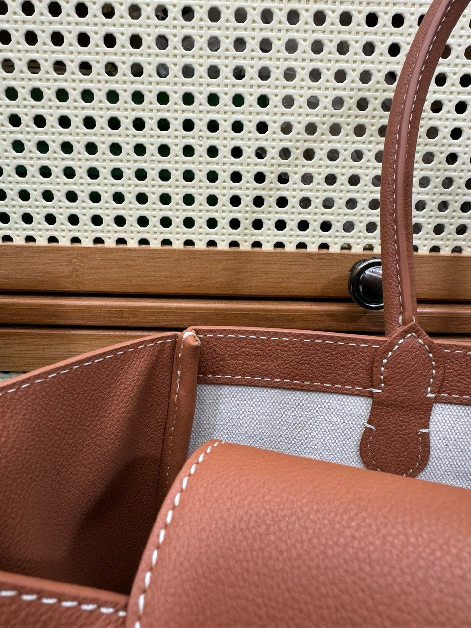 Goyard Saigon Tote Black and Tan Goyardine Canvas Palladium Hardware Goyard