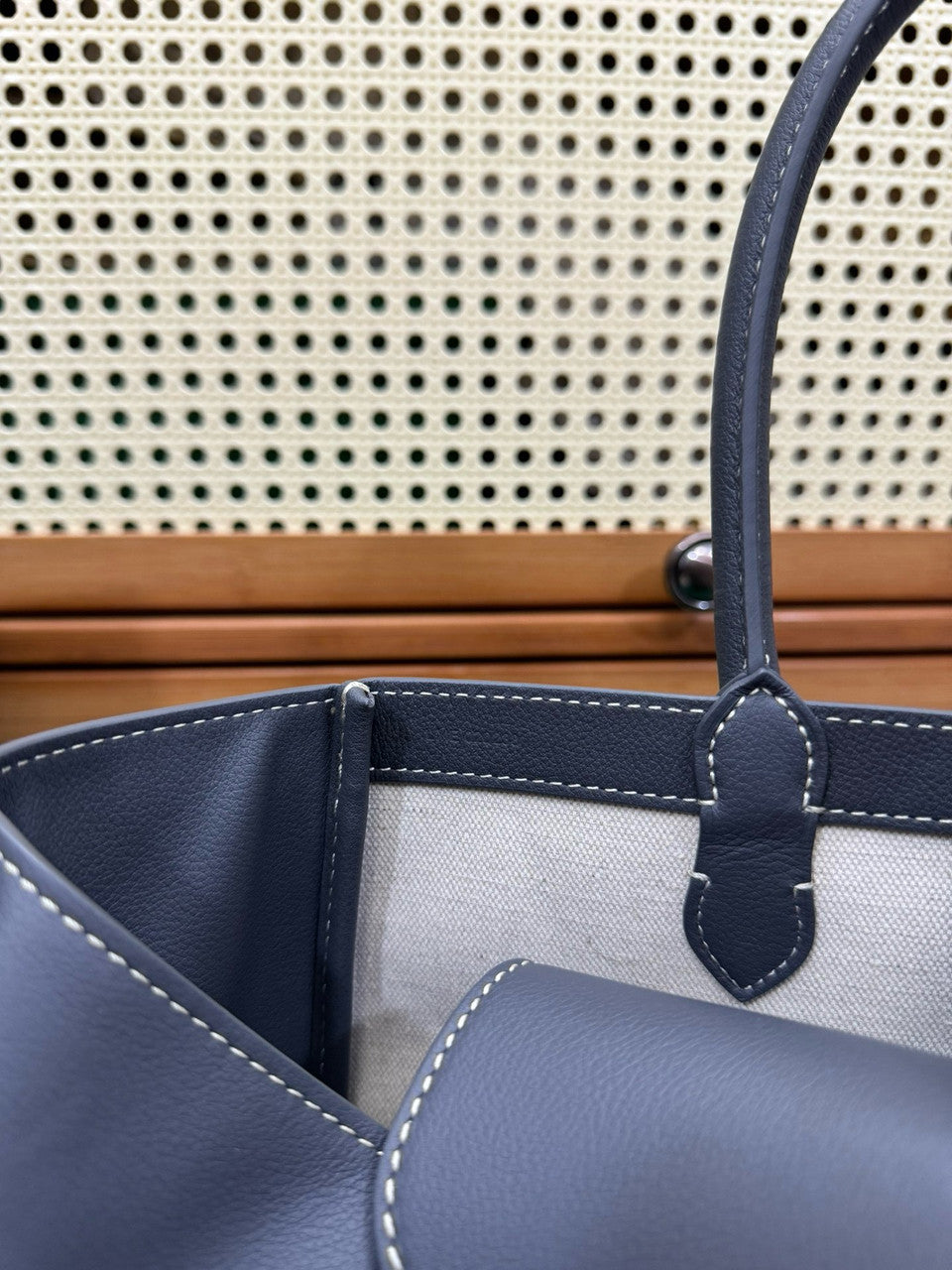 Goyard Saigon Tote Grey Goyardine Canvas Palladium Hardware Goyard