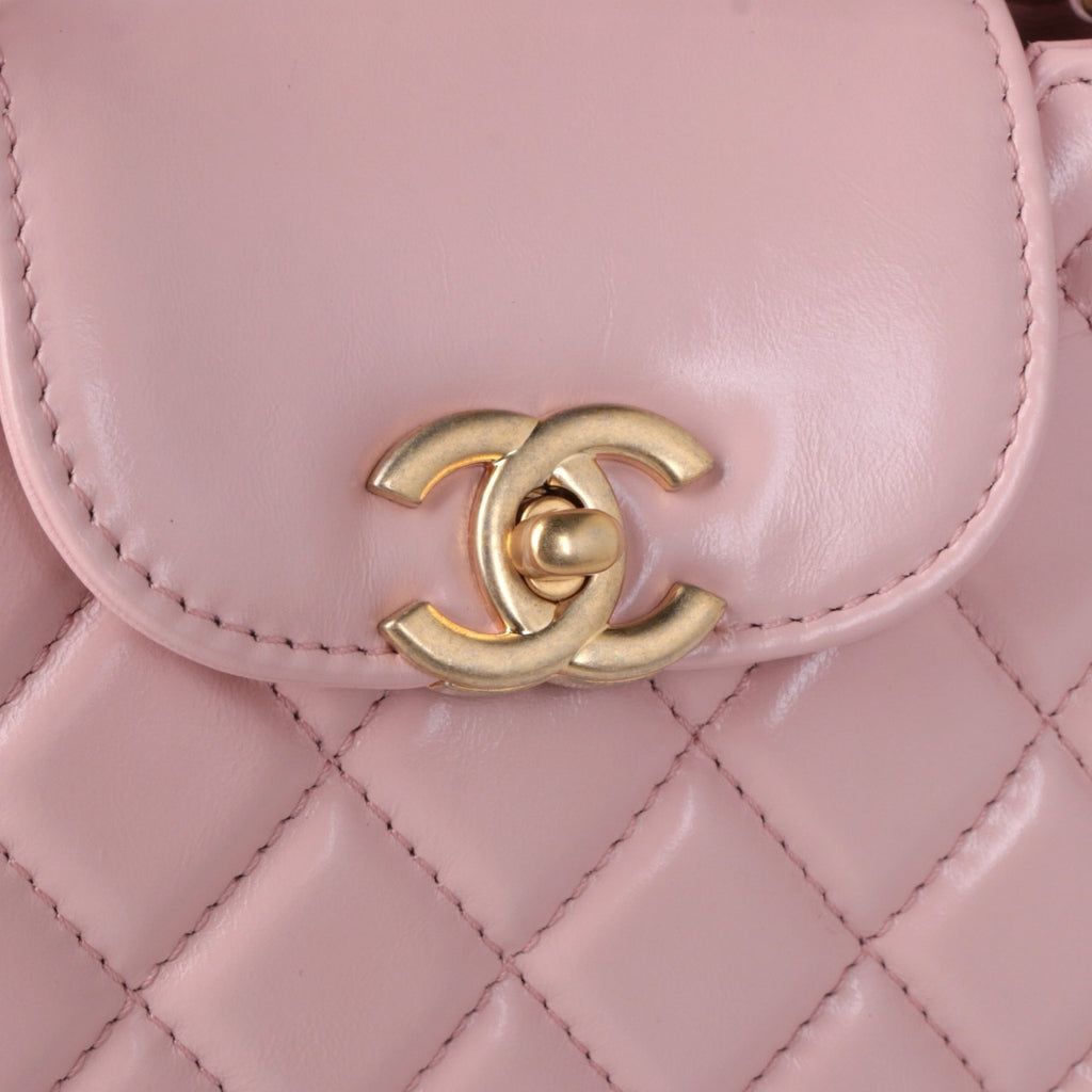 CHANEL MINI SHOPPING BAG SS2024 CORAL PINK