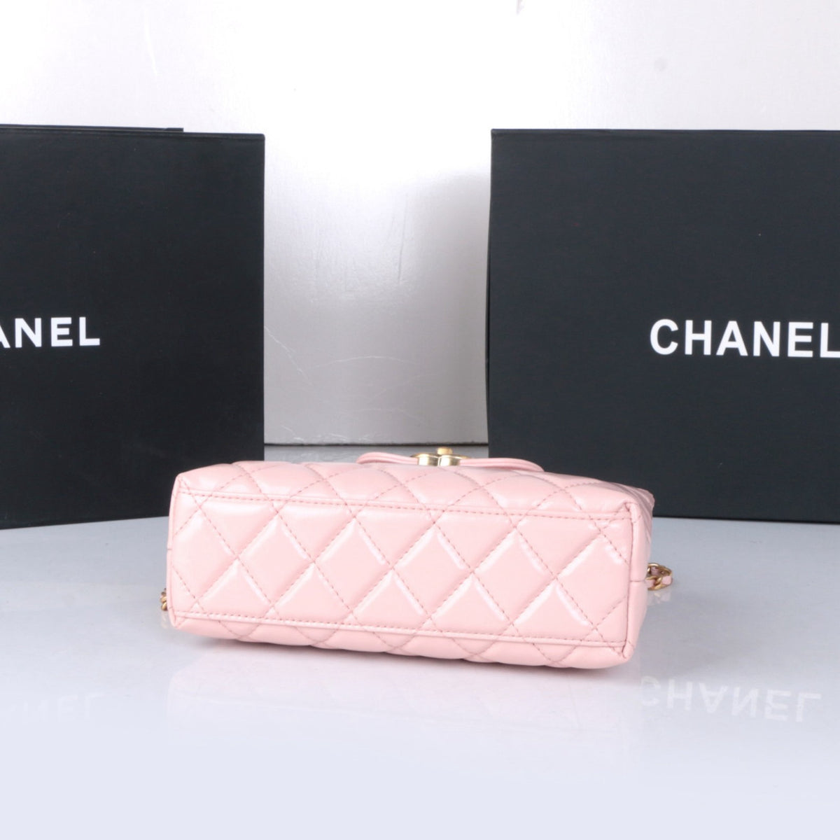 CHANEL MINI SHOPPING BAG SS2024 CORAL PINK