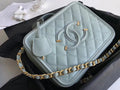CHANEL Medium Vanity Case Grained Calfskin Mint