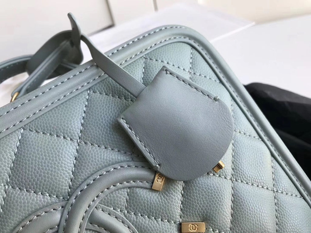 CHANEL Medium Vanity Case Grained Calfskin Mint