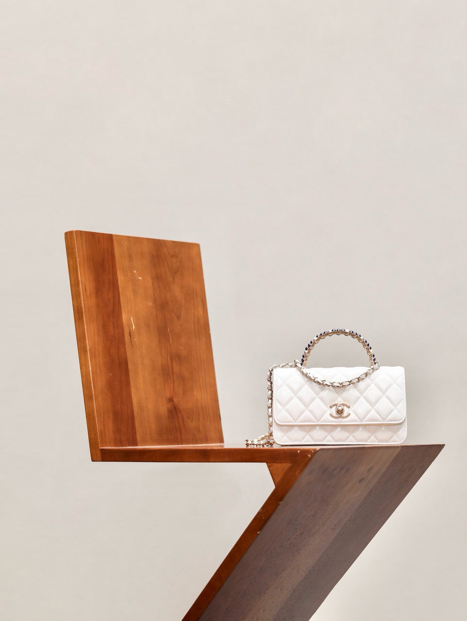Chanel Imitation Pearls CLUTCH WITH CHAIN SS2024 WHITE