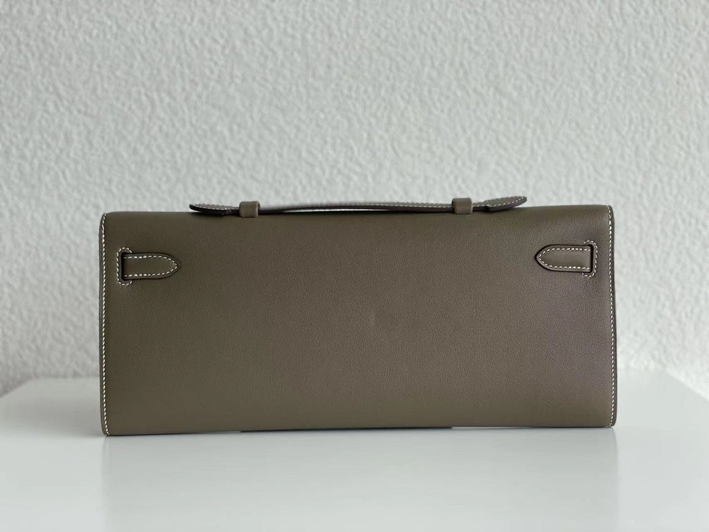 Hermes Kelly 31cm Cut Pochette Swift PHW