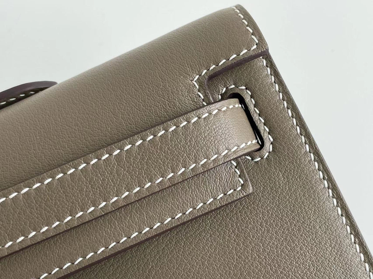 Hermes Kelly 31cm Cut Pochette Swift PHW