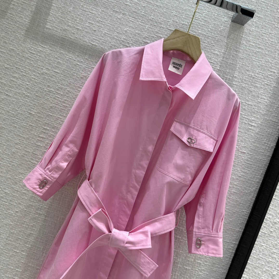 Hermes Belted dress SS2023 Pink
