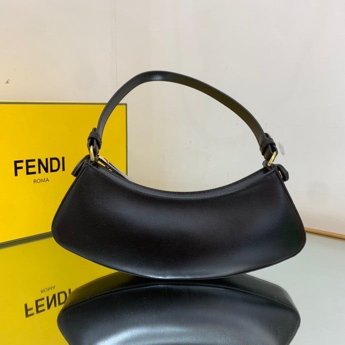 Fendi O'Lock Swing Camellia leather pouch