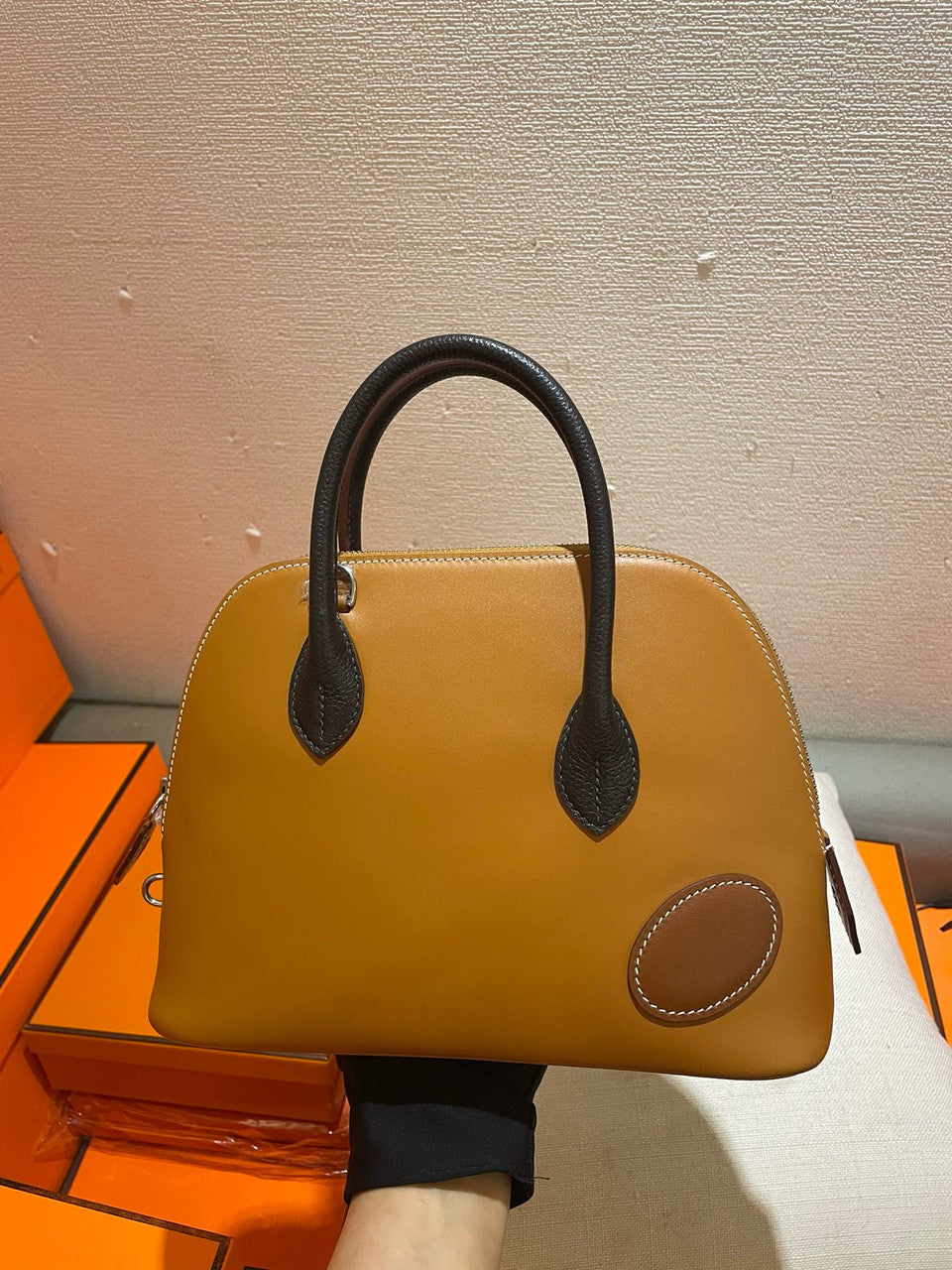 Hermès Gold Togo Bolide 1923 Desordre 25 Palladium Hardware