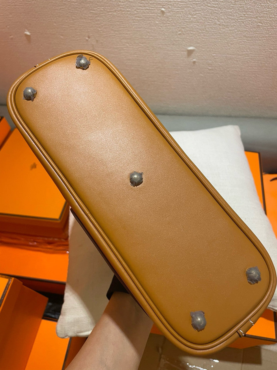 Hermès Gold Togo Bolide 1923 Desordre 25 Palladium Hardware