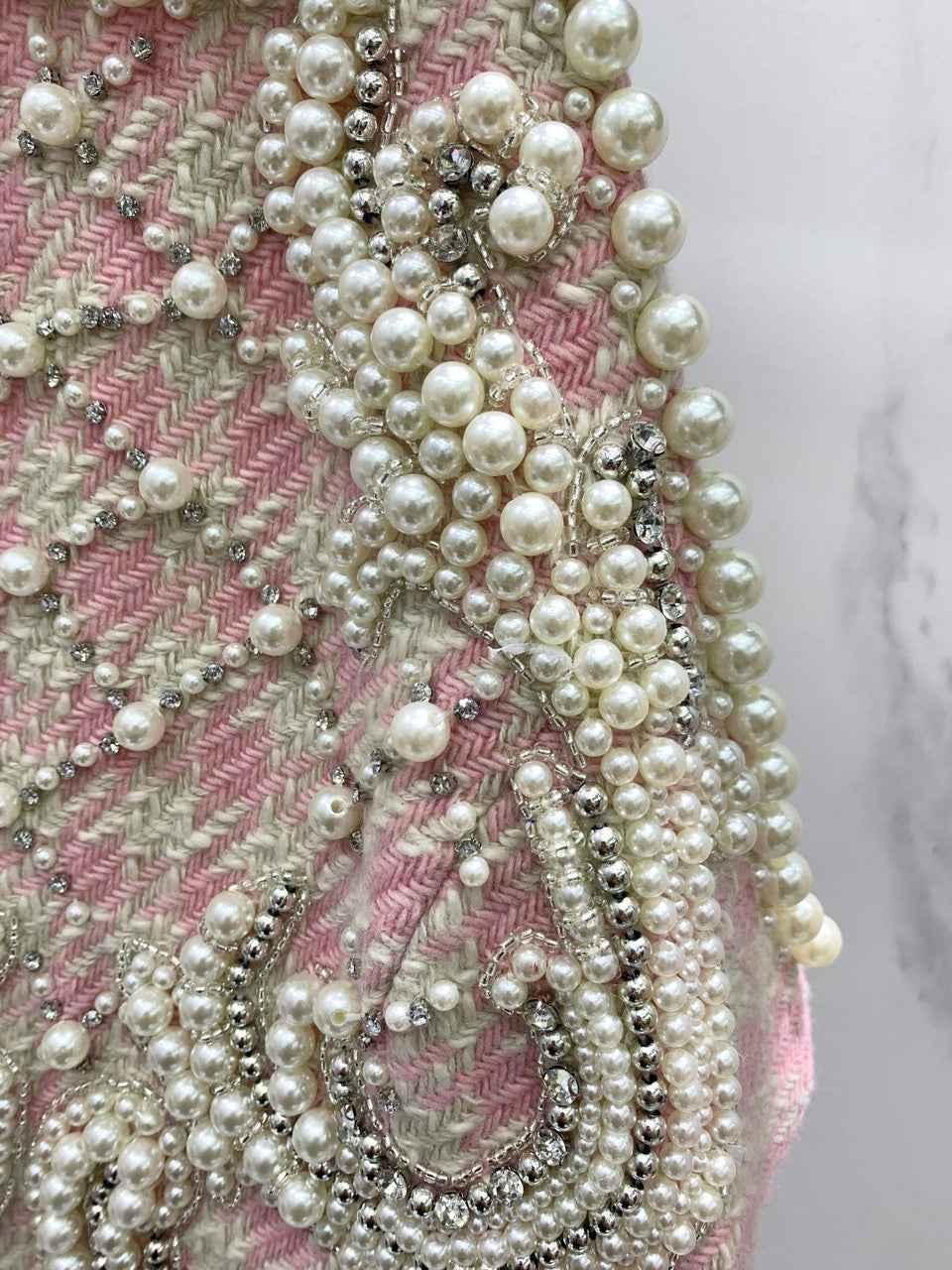 Balmain Short tweed dress with embroidery