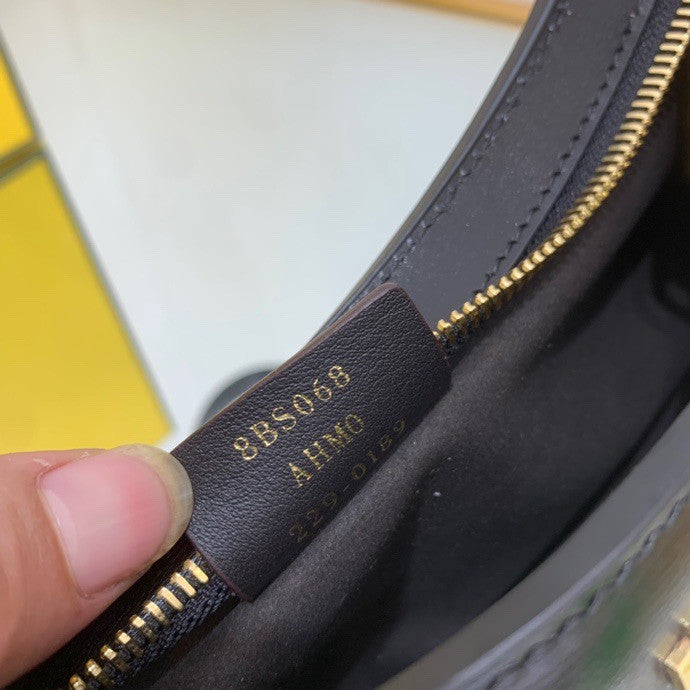 Fendi O'Lock Swing Camellia leather pouch