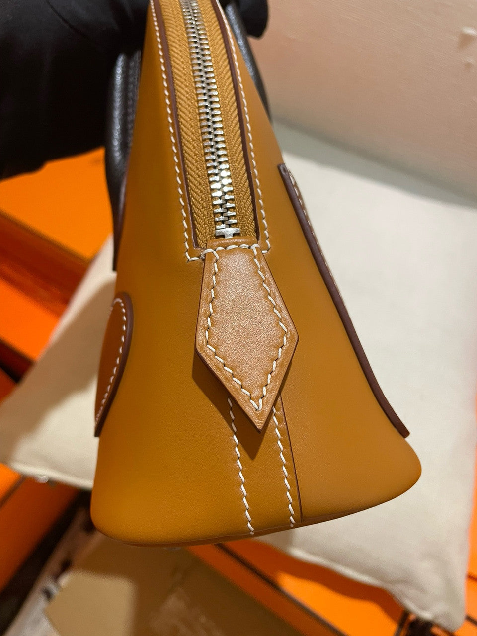 Hermès Gold Togo Bolide 1923 Desordre 25 Palladium Hardware