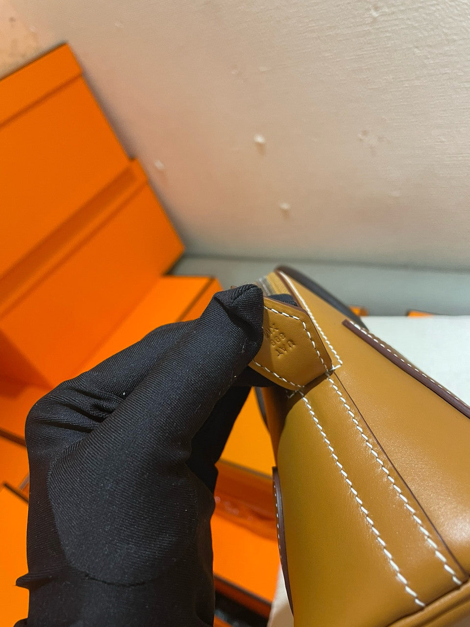 Hermès Gold Togo Bolide 1923 Desordre 25 Palladium Hardware