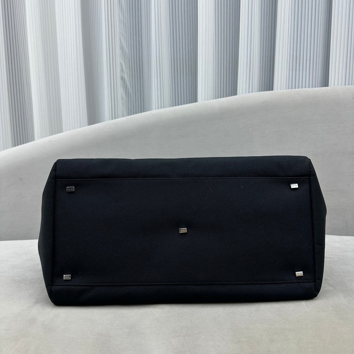 THE ROW Leather-Trim Margaux 17 Inside-Out Top-Handle Bag Black