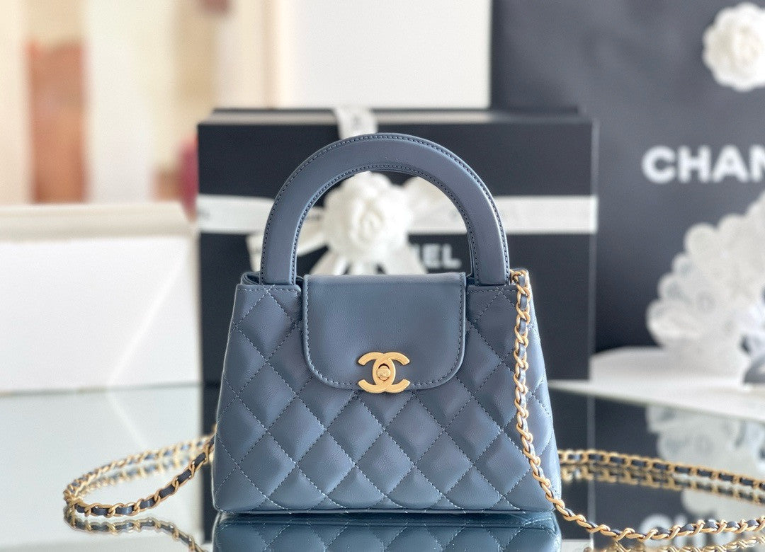 CHANEL MINI SHOPPING BAG SS2024 BLUE