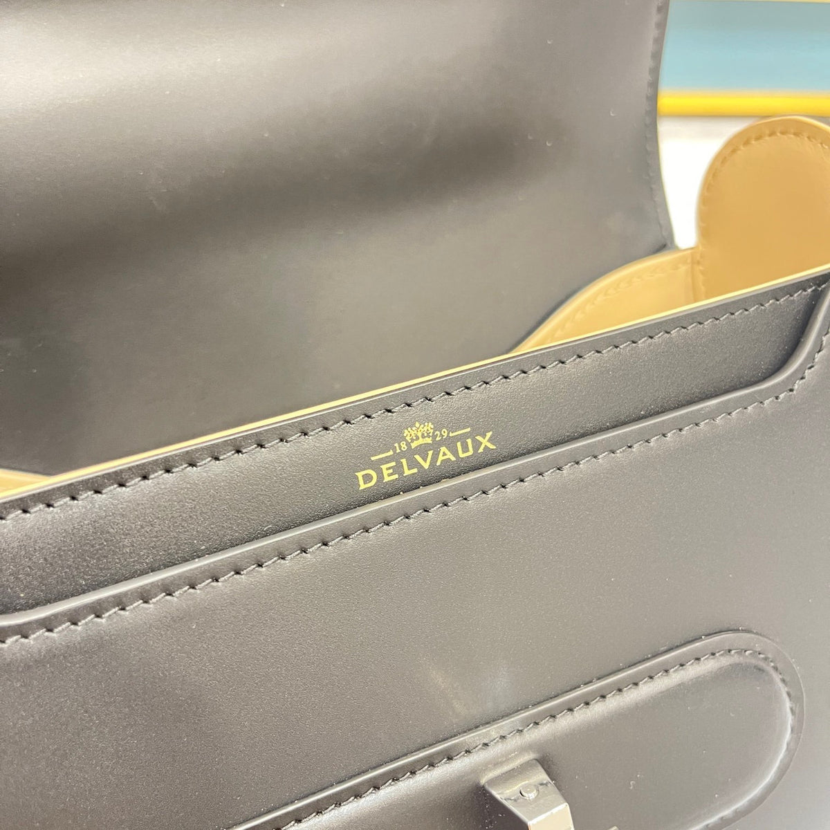 Delvaux Lingot in Black Olen Calf