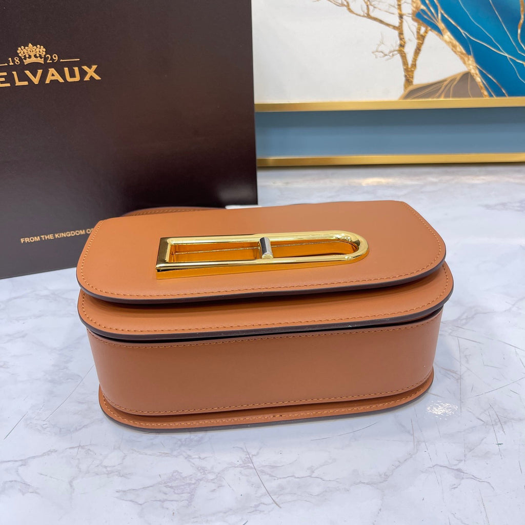 Delvaux Lingot in Tan Olen Calf