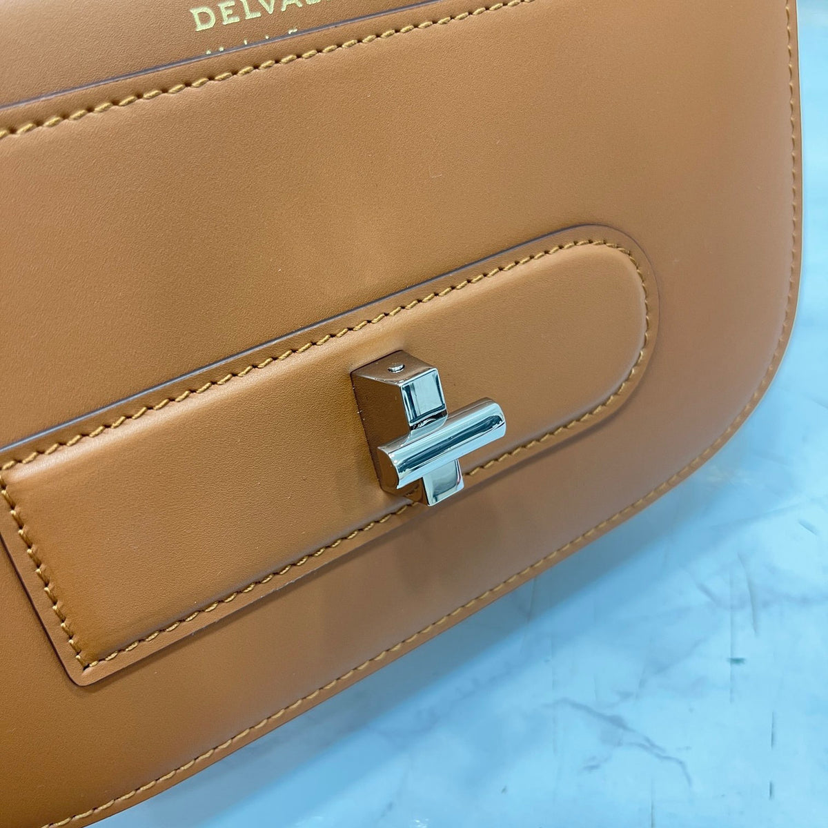 Delvaux Lingot in Tan Olen Calf