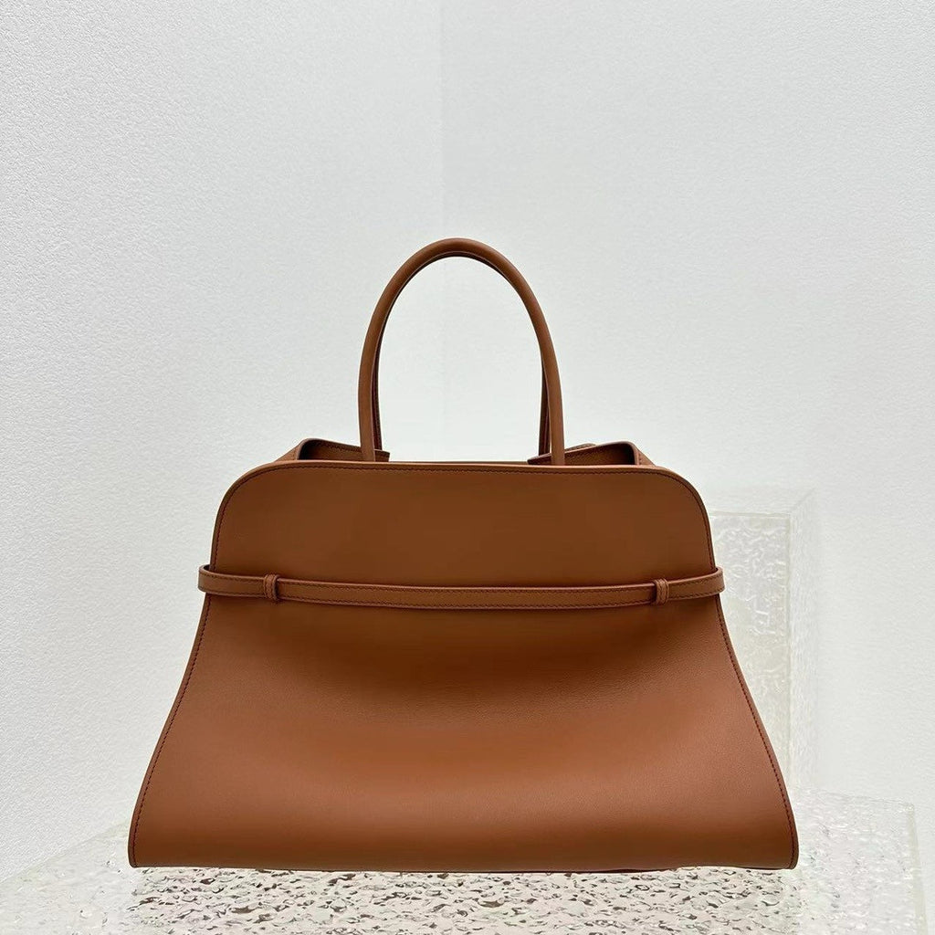 The Row Margaux belt 15  saddle bag Brown