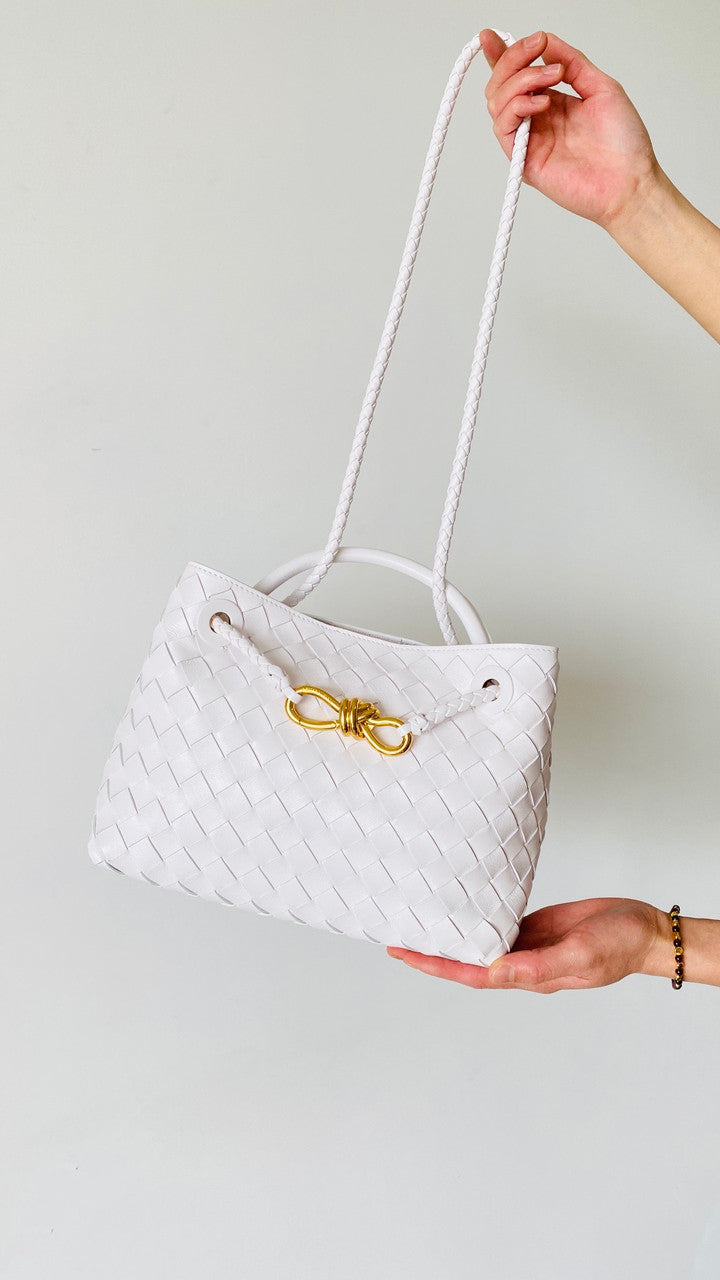 Bottega  Veneta Small Andiamo Bag White