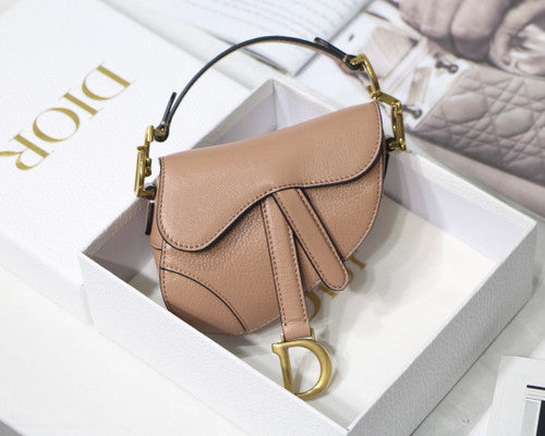 Christian MICRO SADDLE BAG Rose Des Vents Goatskin