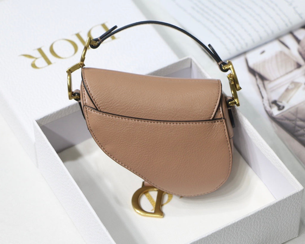 Christian MICRO SADDLE BAG Rose Des Vents Goatskin