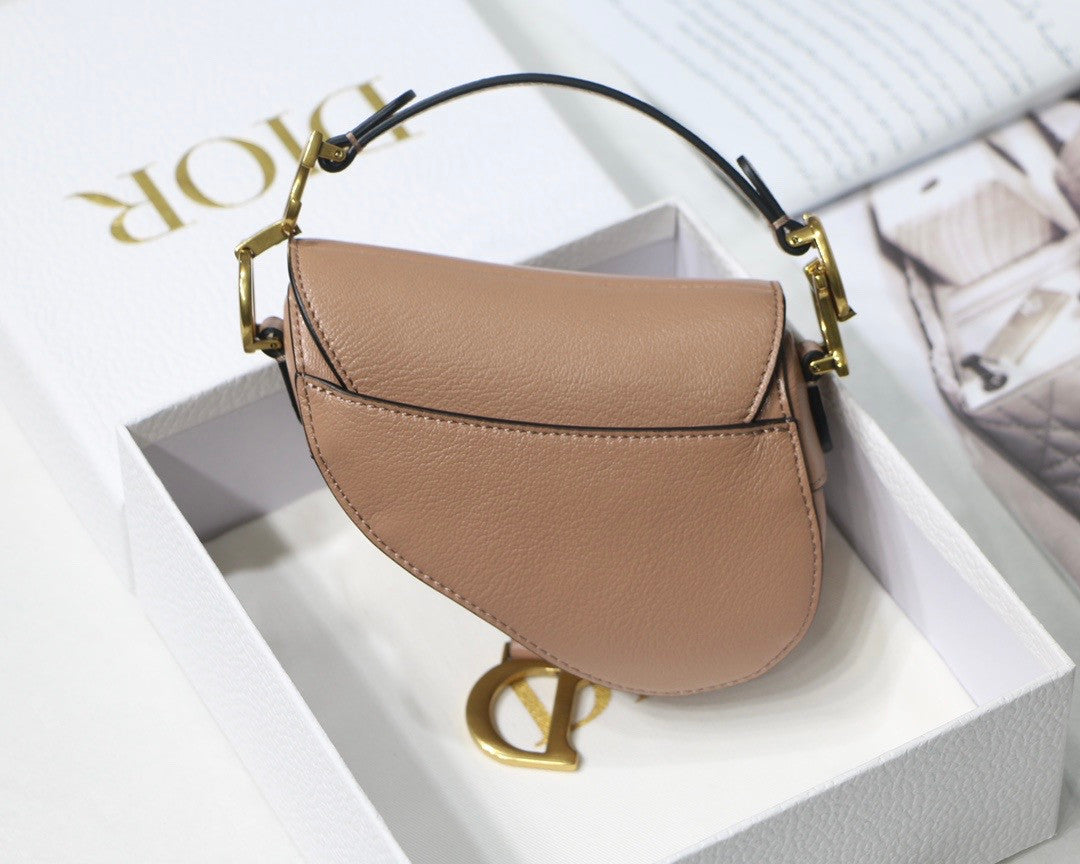 Christian MICRO SADDLE BAG Rose Des Vents Goatskin