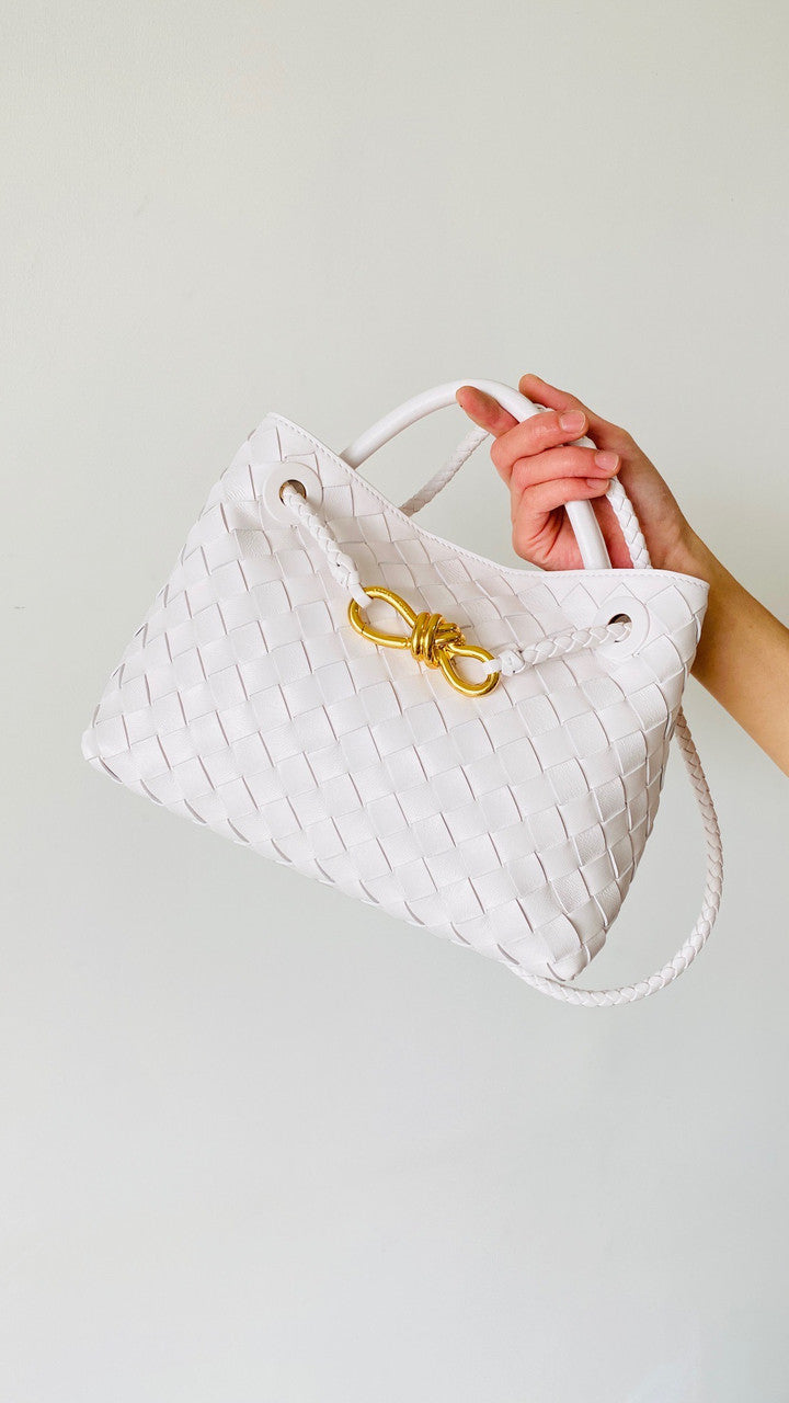 Bottega  Veneta Small Andiamo Bag White