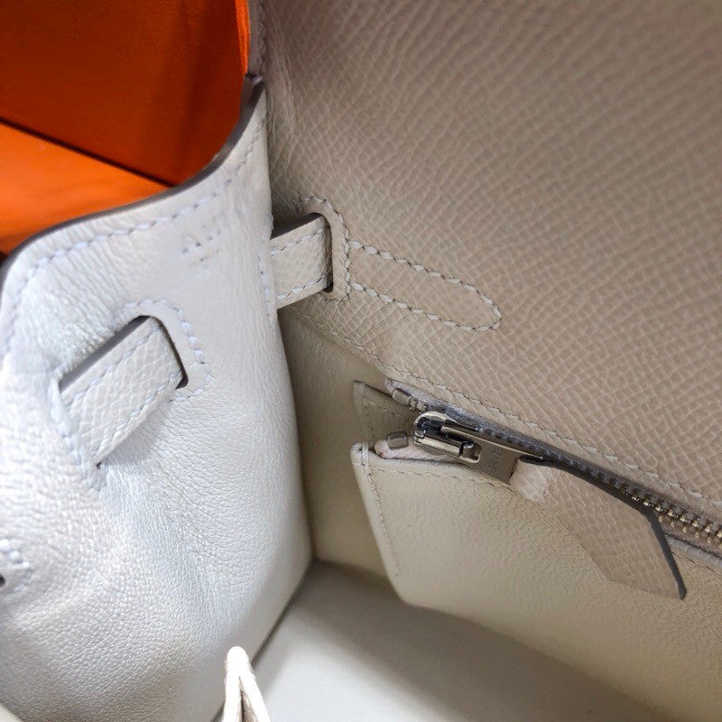 Hermès Craie Kelly 25  Epsom Palladium Hardware
