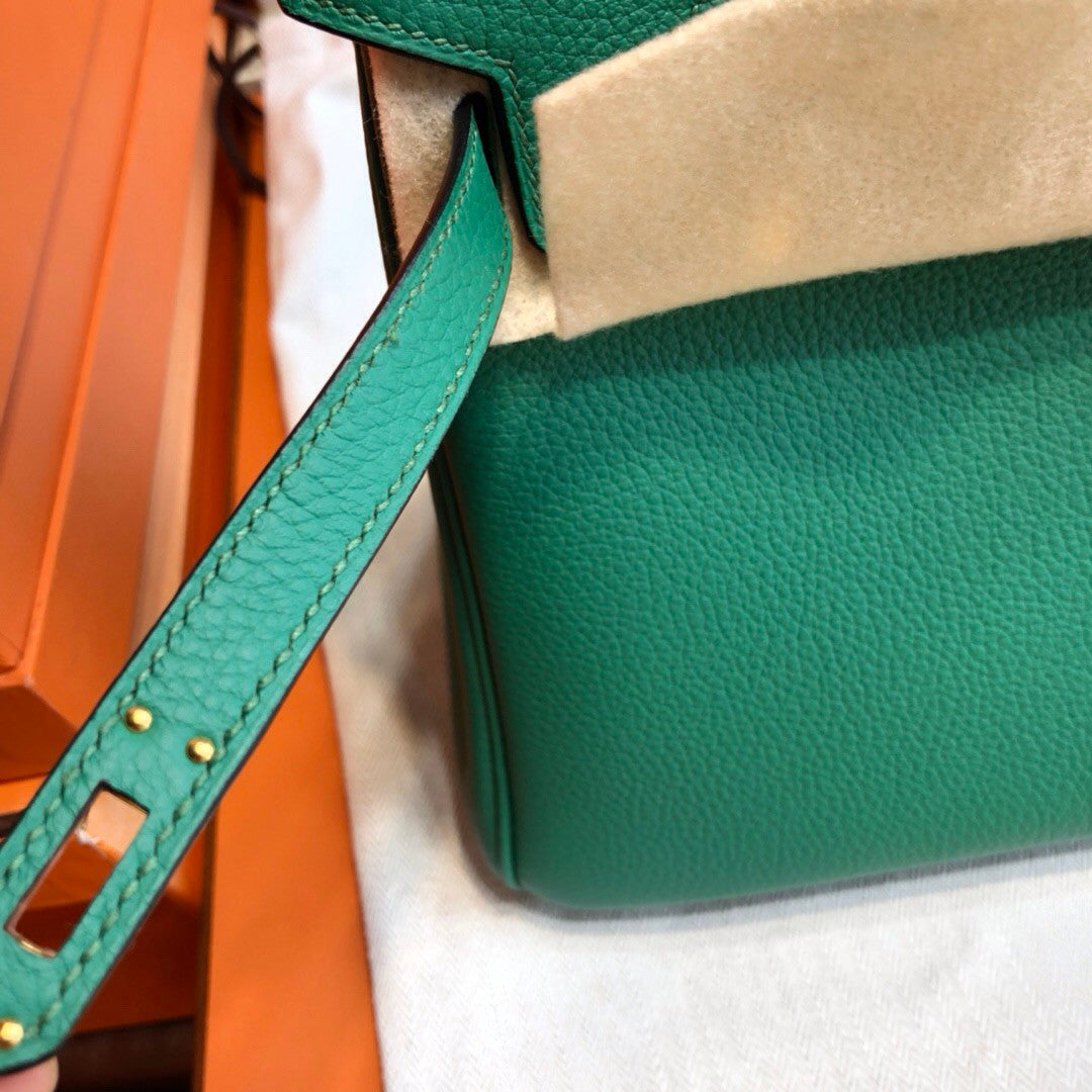 Hermes U4 Vert  Birkin 25 cm Togo Gold Hardware