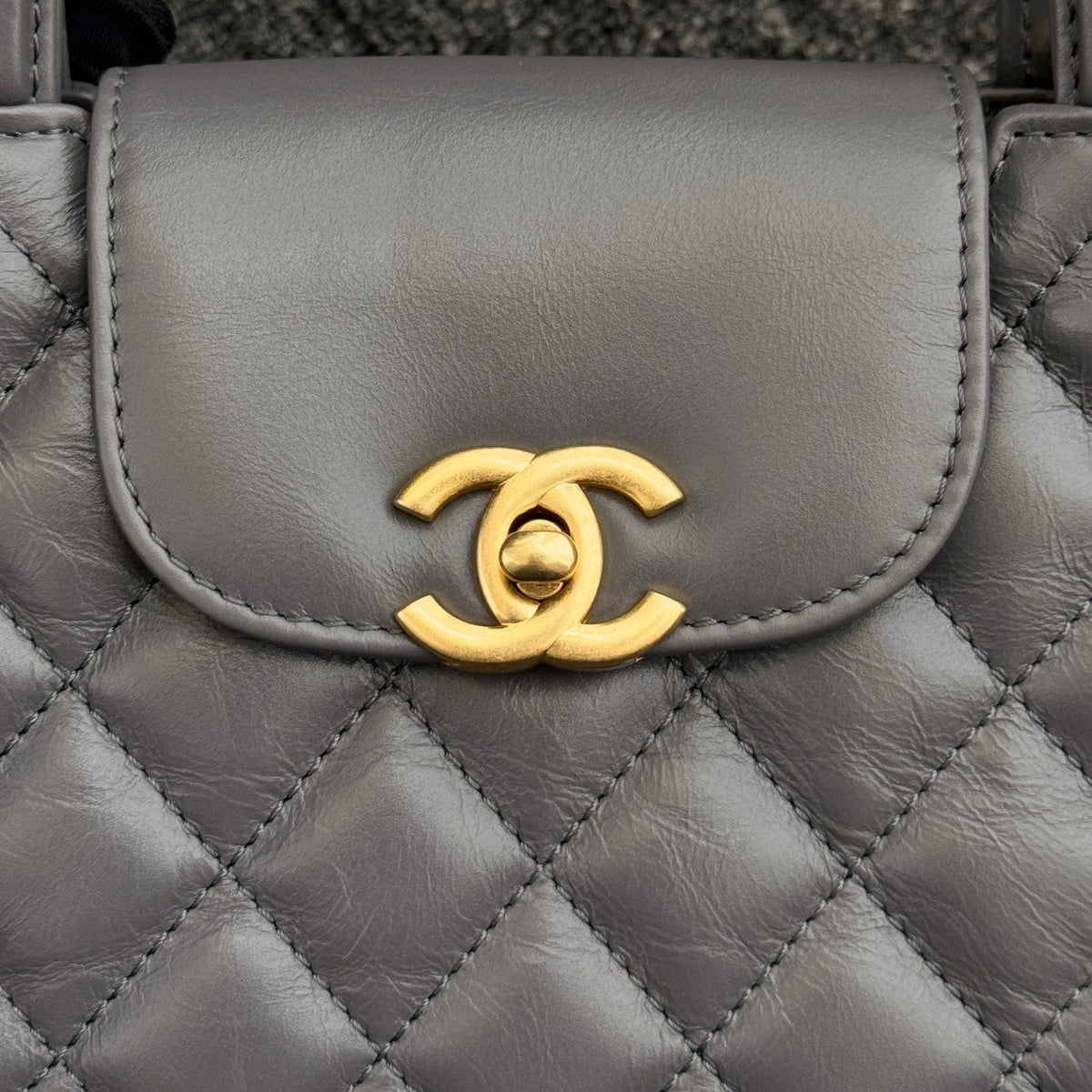 Chanel Kelly Mini Shopping Bag Grey